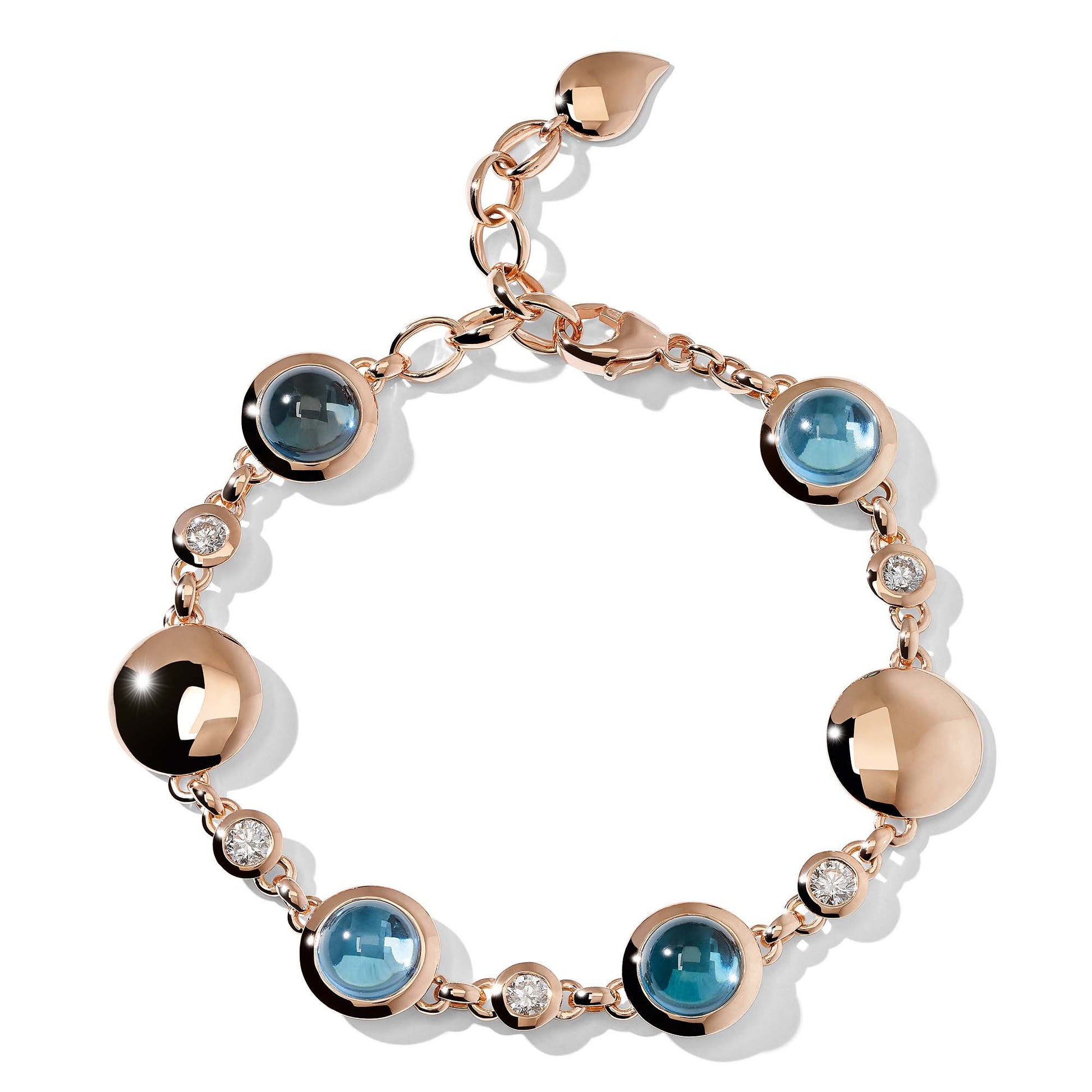 Tamara Comolli BOUTON Armband 'Sky' (B-BOU-Sky-Cl-rg) aus Roségold mit Diamant, London Topas und Topas