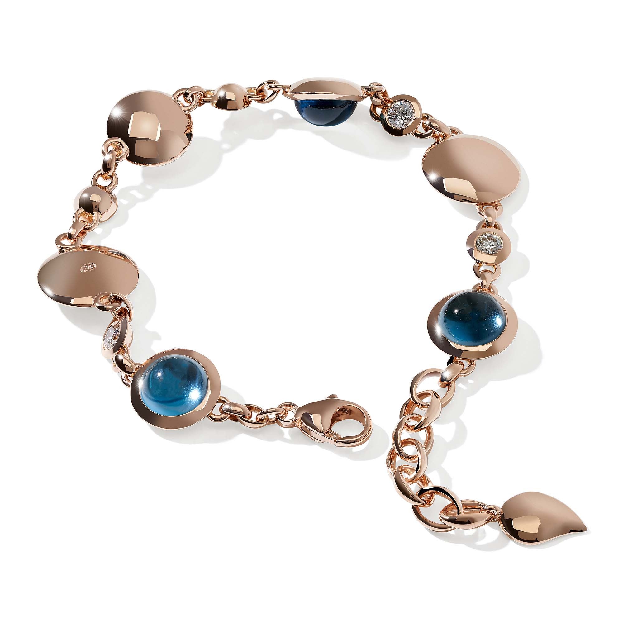 Tamara Comolli BOUTON Armband 'Sky' (B-BOU-Sky-Cl-rg) aus Roségold mit Diamant, London Topas und Topas