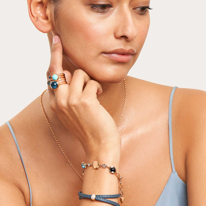 Tamara Comolli BOUTON Armband 'Sky' (B-BOU-Sky-Cl-rg) aus Roségold mit Diamant, London Topas und Topas