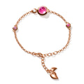 Tamara Comolli BOUTON Mini Chain Armband 'Blush' Small/Medium (B-BOU-c-Blu-sm-rg) aus Roségold mit Diamant, Saphir, Spinell und Turmalin