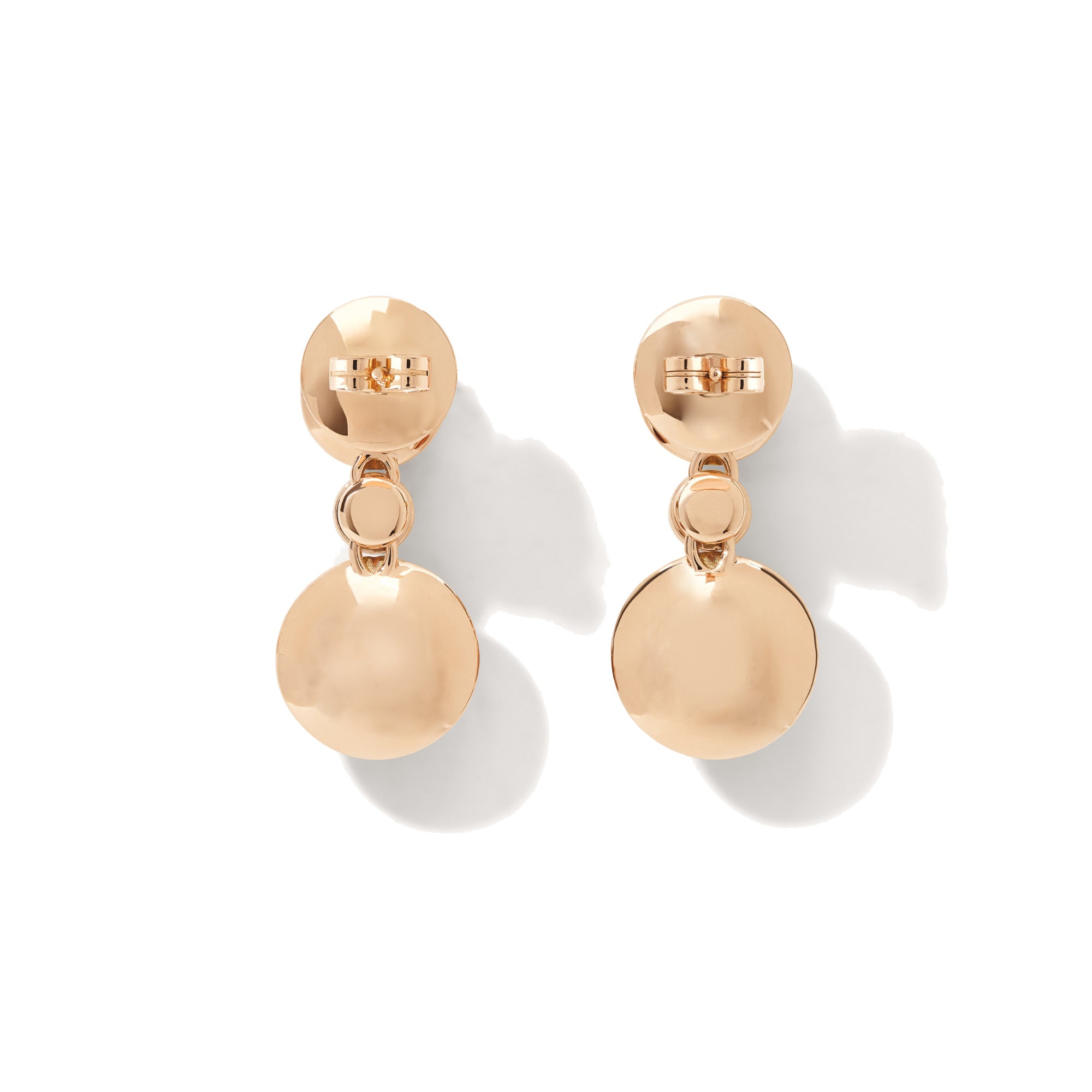 Tamara Comolli BOUTON Ohrhänger 2 Cabochons 'Indian Summer' (E-BOU-2-IS-Sa-rg) aus Roségold mit Diamant, Citrin, Peridot, Rauchquarz und Saphir