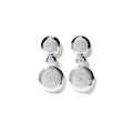 Tamara Comolli BOUTON Ohrhänger 2 Cabochons mit Diamant-Pavé (E-BOU-2-p-Cl-wg) aus Weißgold mit Diamant
