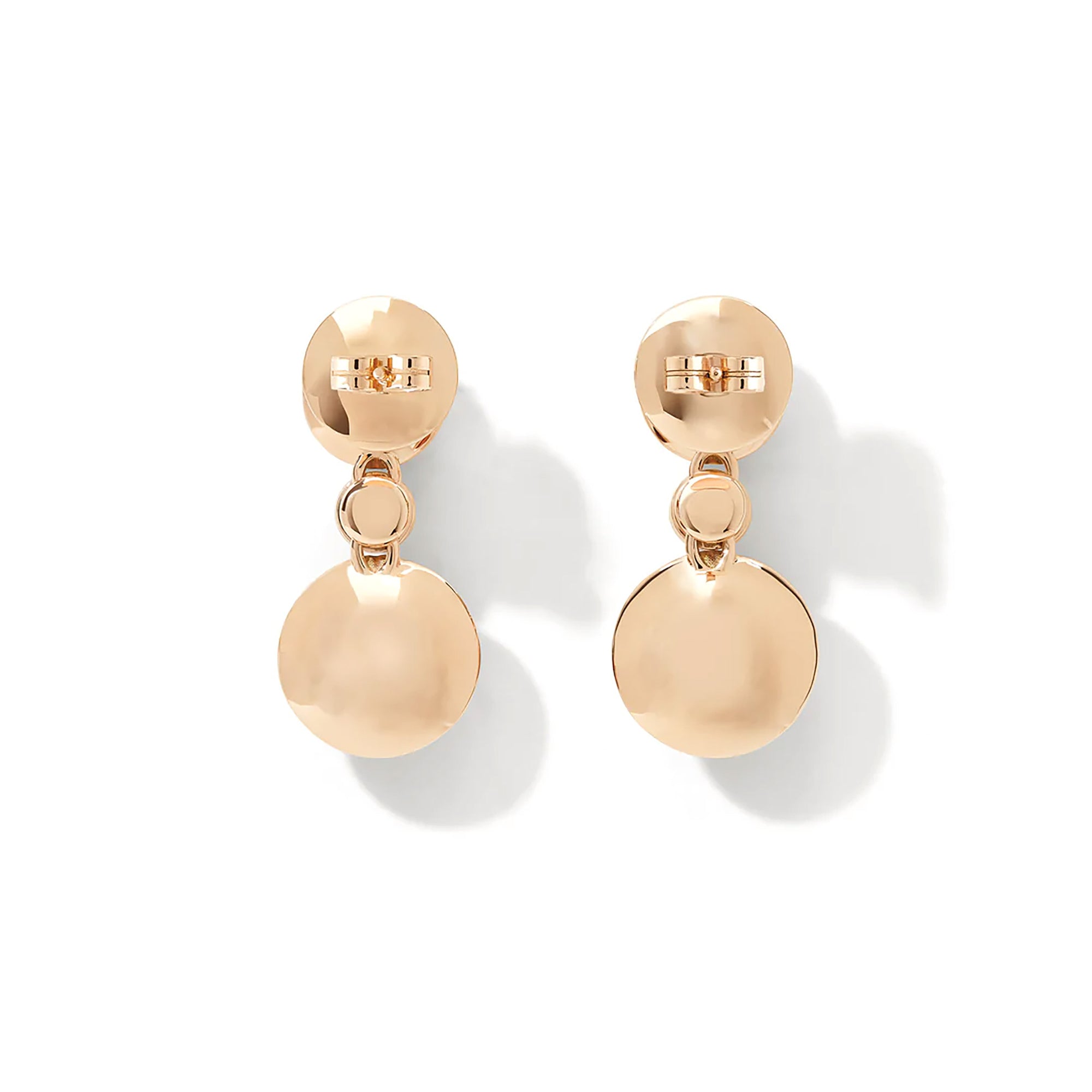 Tamara Comolli BOUTON Ohrhänger 2 Cabochons 'Sky' (E-BOU-2-Sky-Cl-rg) aus Roségold mit Diamant, London Topas und Topas