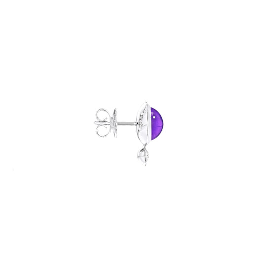 BOUTON Ohrringe Amethyst / Classic, Weißgold • Amethyst • Diamant von Tamara Comolli (E-BOU-Am-Cl-wg)