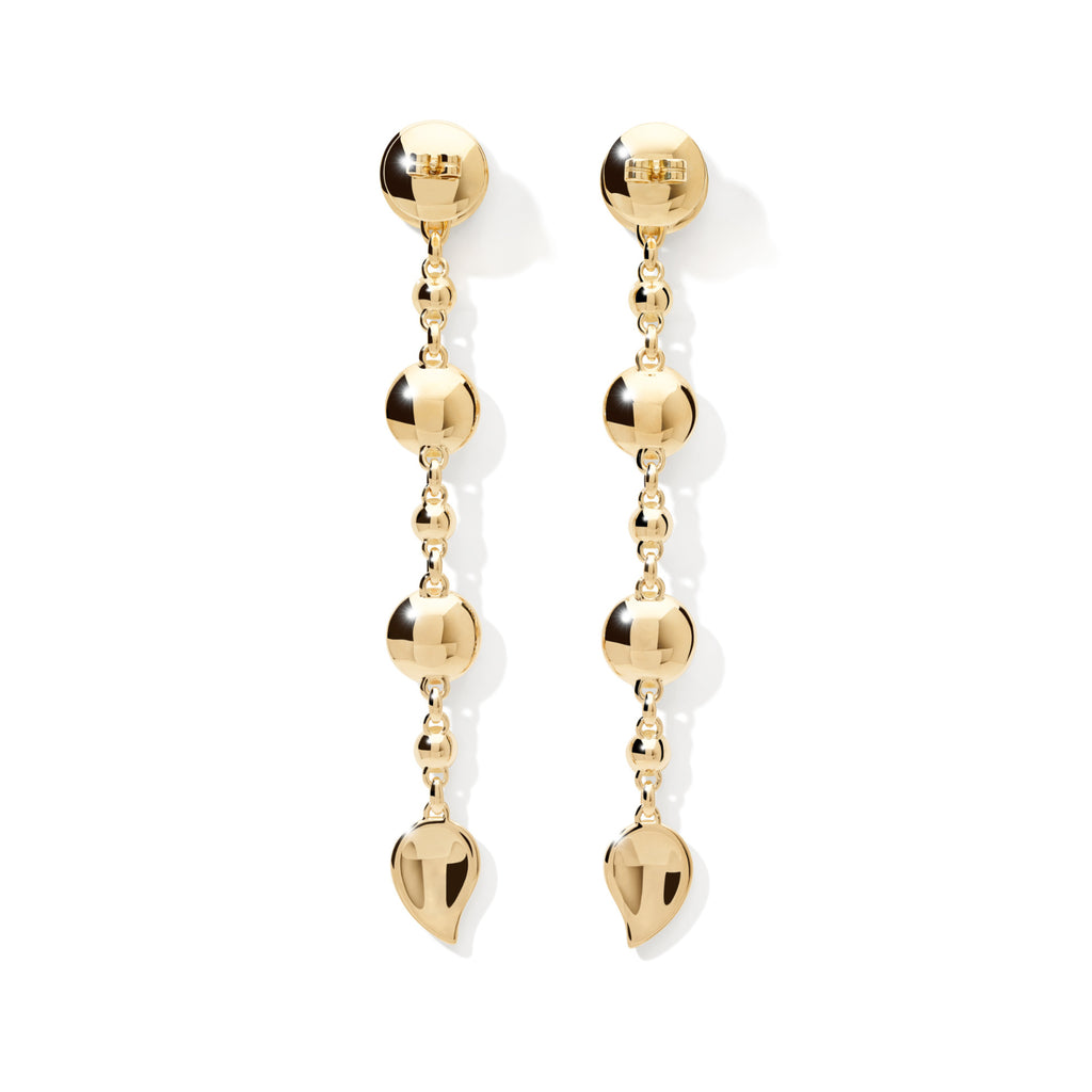Tamara Comolli BOUTON Ohrringe Long 'Candy' (E-BOU-3-Can-Sa-yg) aus Gelbgold mit Diamant, Granat, Peridot, Saphir, Topas und Turmalin