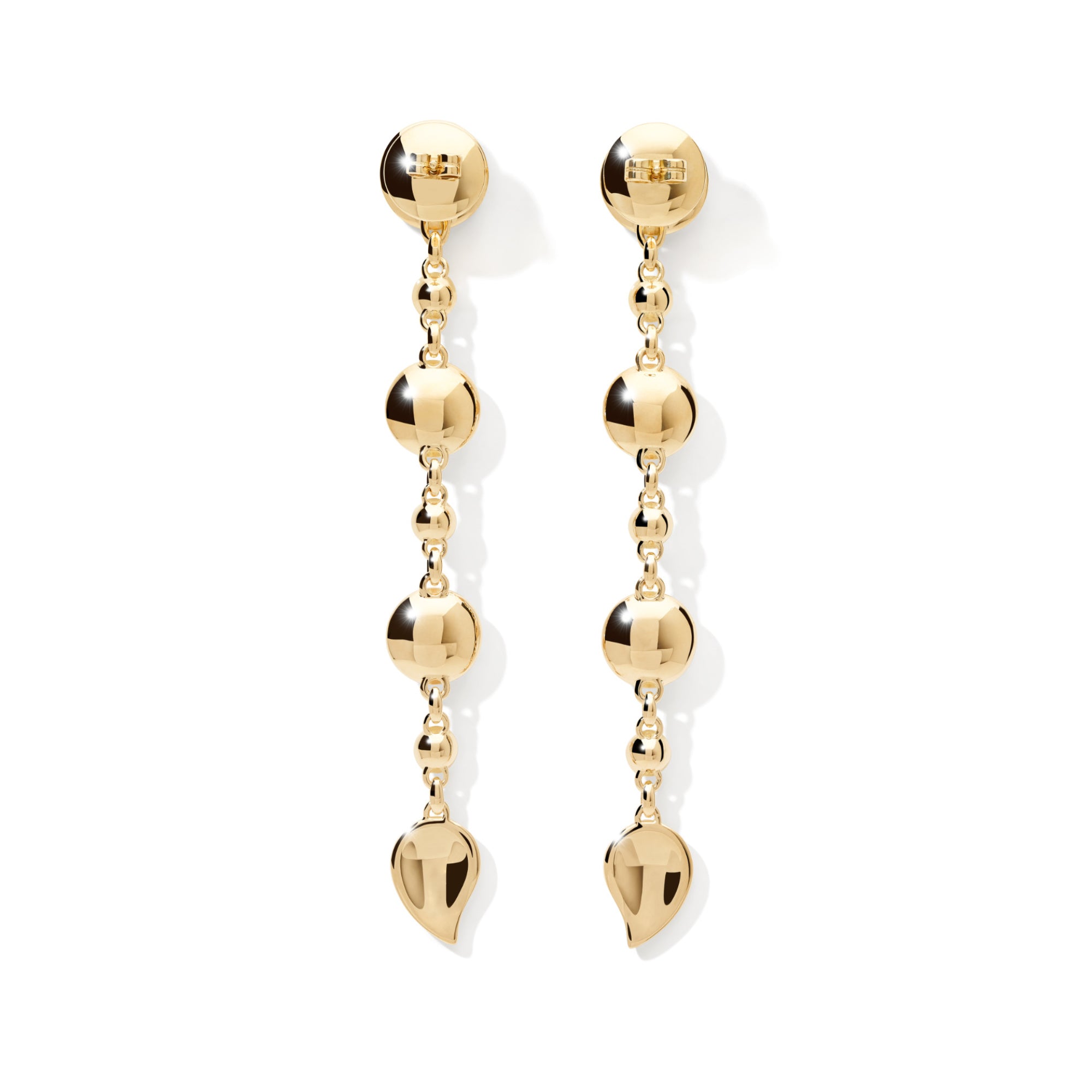 Tamara Comolli BOUTON Ohrringe Long 'Candy' (E-BOU-3-Can-Sa-yg) aus Gelbgold mit Diamant, Granat, Peridot, Saphir, Topas und Turmalin