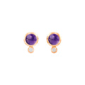 Tamara Comolli BOUTON Ohrstecker (E-BOU-Am-Cl-rg) aus Roségold mit Amethyst und Diamant