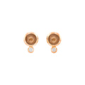 Tamara Comolli BOUTON Ohrstecker (E-BOU-MoBr-Cl-rg) aus Roségold mit Diamant und Mondstein