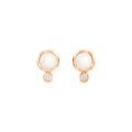 Tamara Comolli BOUTON Ohrstecker (E-BOU-MoSa-Cl-rg) aus Roségold mit Diamant und Mondstein