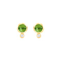 Tamara Comolli BOUTON Ohrstecker (E-BOU-Per-Cl-yg) aus Gelbgold mit Diamant und Peridot