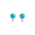 Tamara Comolli BOUTON Ohrstecker (E-BOU-ToSw-Cl-rg) aus Roségold mit Diamant und Topas