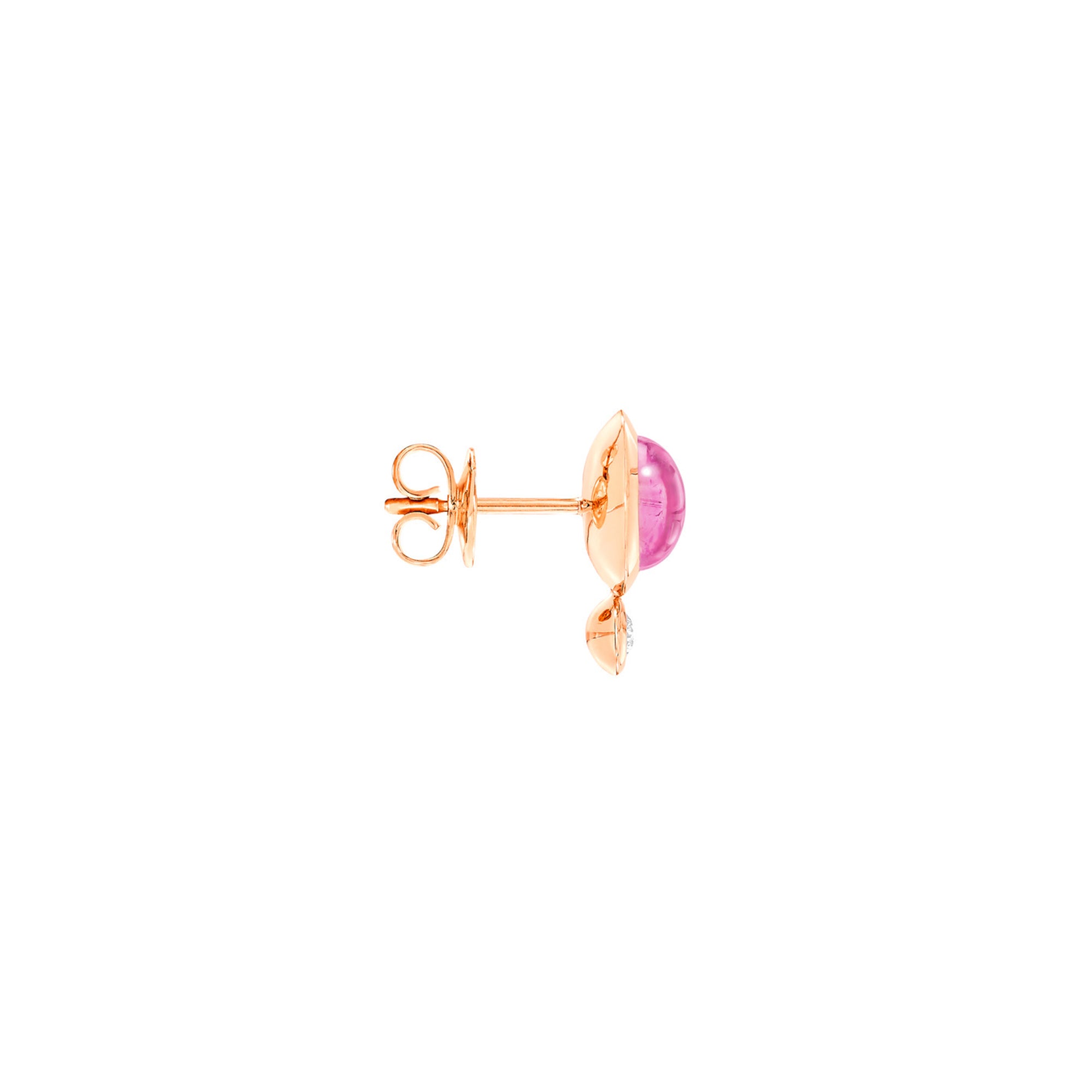 Tamara Comolli BOUTON Ohrstecker (E-BOU-TuRo-Cl-rg) aus Roségold mit Diamant und Turmalin