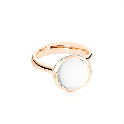 BOUTON Ring large Cacholong, Roségold • Cacholong von Tamara Comolli (R-BOU-l-Cach-rg)