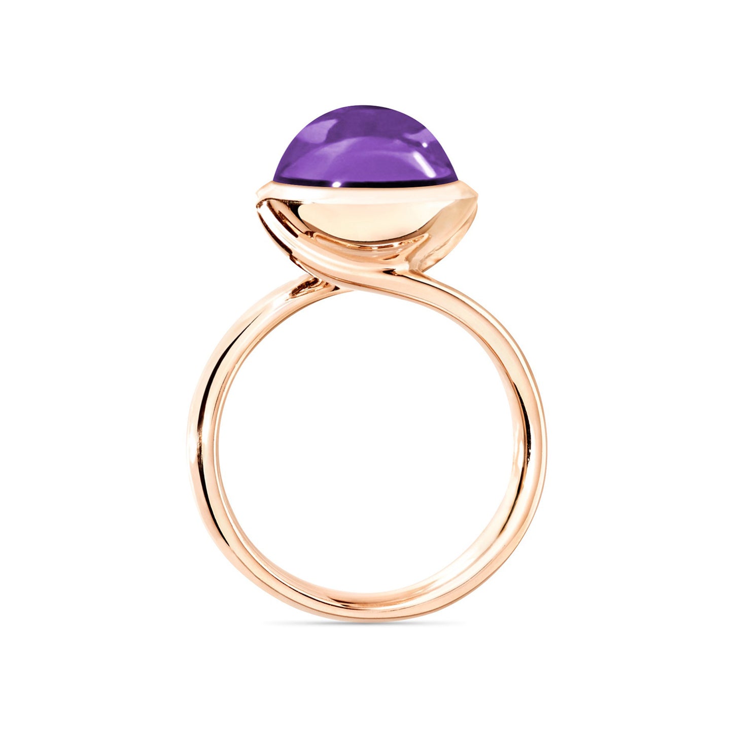 Tamara Comolli BOUTON Ring Large mit Amethyst (R-BOU-l-Am-rg) aus Roségold mit Amethyst