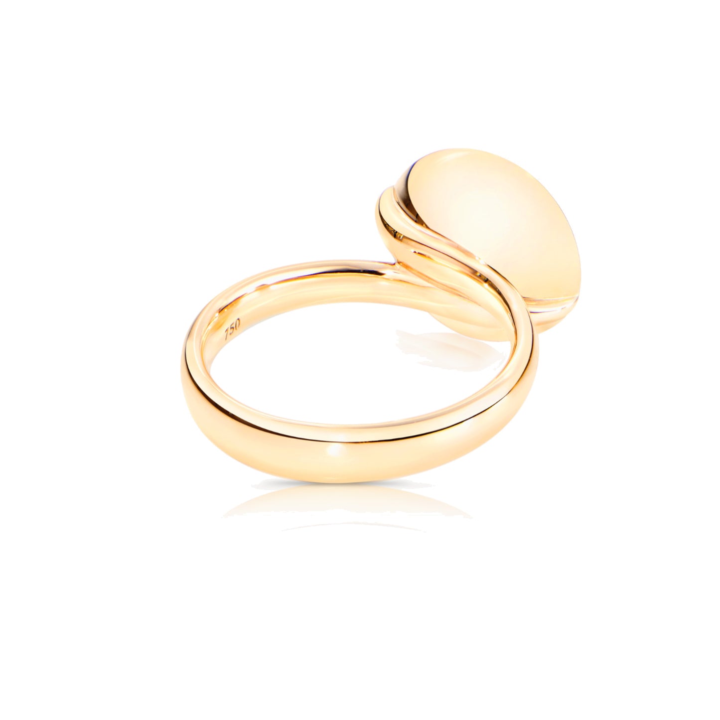 Tamara Comolli BOUTON Ring Large mit Amethyst (R-BOU-l-Am-yg) aus Gelbgold mit Amethyst