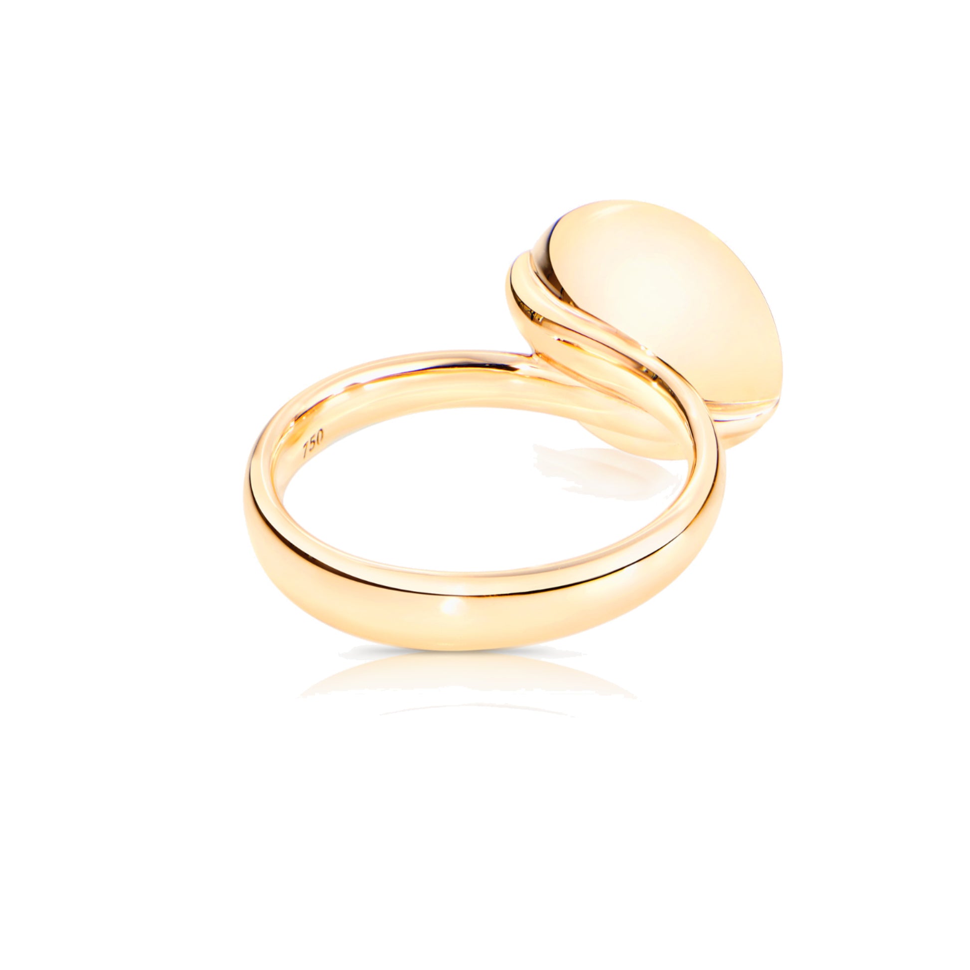 Tamara Comolli BOUTON Ring Large mit Amethyst (R-BOU-l-Am-yg) aus Gelbgold mit Amethyst