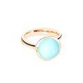Tamara Comolli BOUTON Ring Large mit Chalcedon (R-BOU-l-ChAq-rg) aus Roségold mit Chalcedon