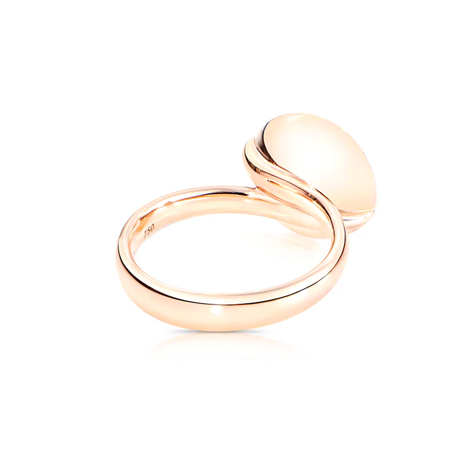 Tamara Comolli BOUTON Ring Large mit Chalcedon (R-BOU-l-ChAq-rg) aus Roségold mit Chalcedon