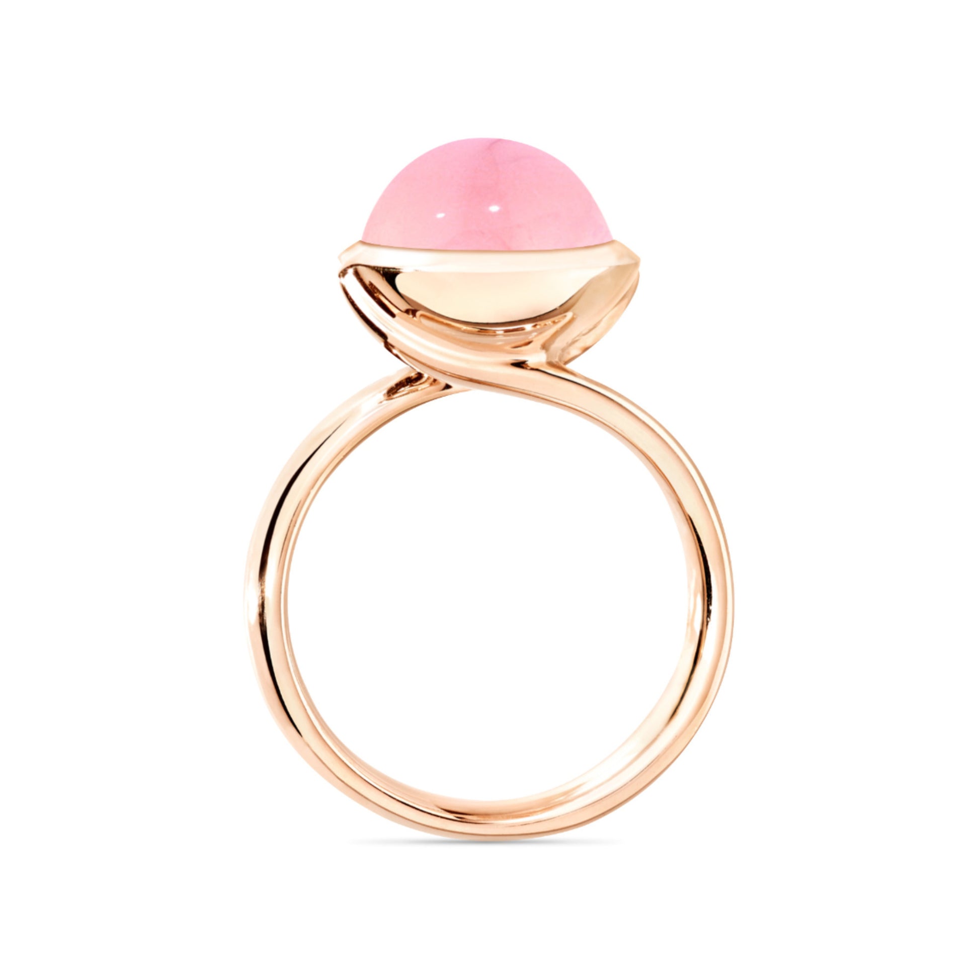 Tamara Comolli BOUTON Ring Large mit Chalcedon (R-BOU-l-ChPi-rg) aus Roségold mit Chalcedon