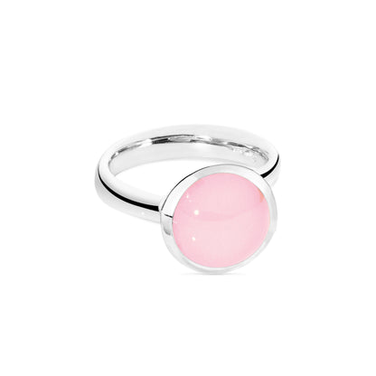 Tamara Comolli BOUTON Ring Large mit Chalcedon (R-BOU-l-ChPi-wg) aus Weißgold mit Chalcedon