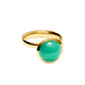 Tamara Comolli BOUTON Ring Large mit Chrysopras (R-BOU-l-Chry-yg) aus Gelbgold mit Chrysopras
