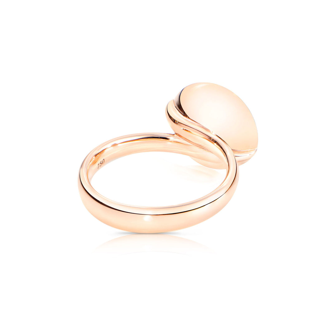 Tamara Comolli BOUTON Ring Large mit Diamant-Pavé (R-BOU-l-p-rg) aus Roségold mit Diamant