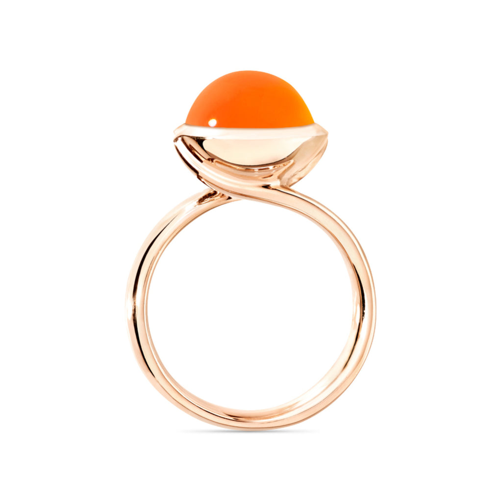 Tamara Comolli BOUTON Ring Large mit Karneol (R-BOU-l-Carn-rg) aus Roségold mit Karneol