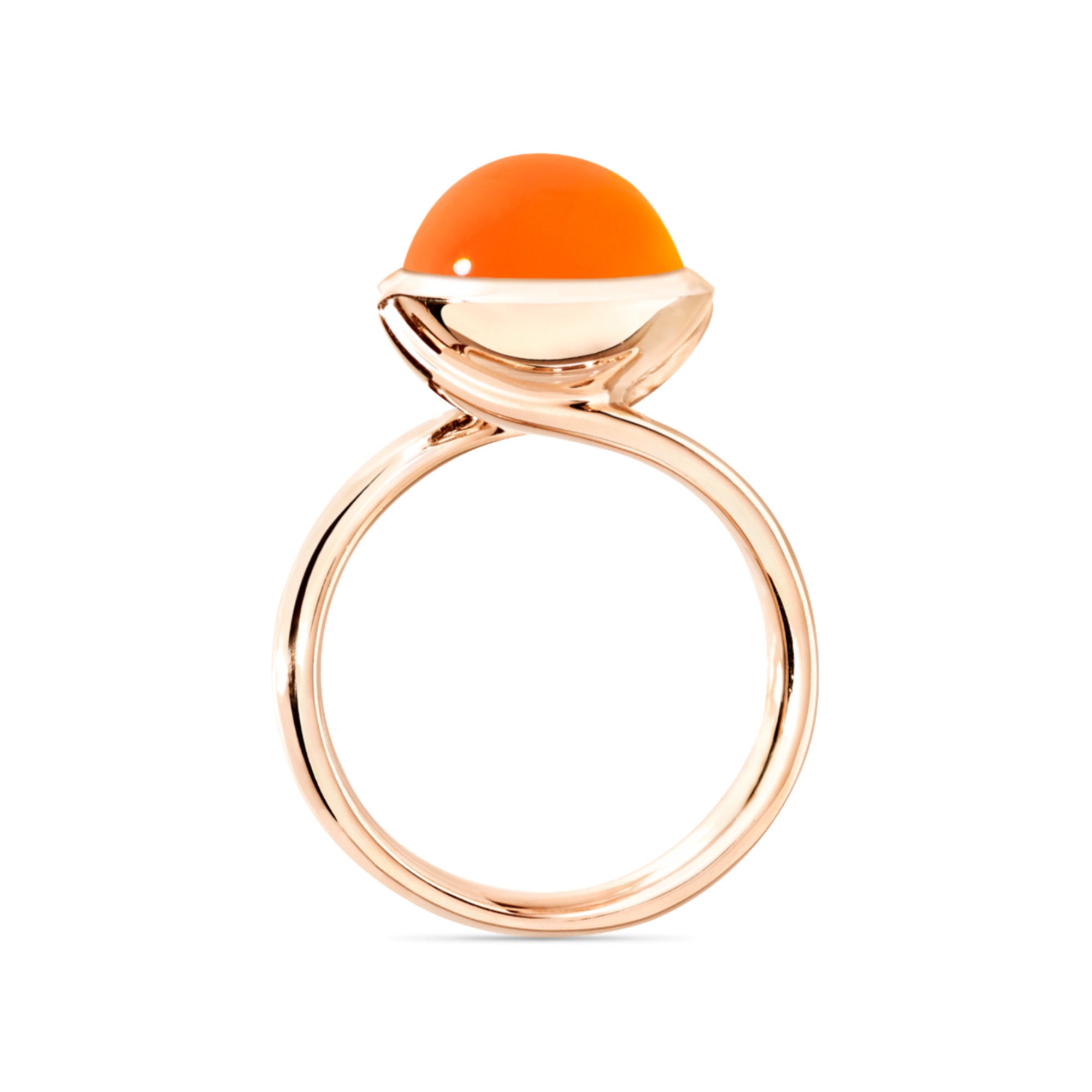 Tamara Comolli BOUTON Ring Large mit Karneol (R-BOU-l-Carn-rg) aus Roségold mit Karneol