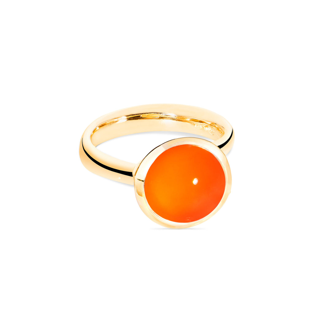 Tamara Comolli BOUTON Ring Large mit Karneol (R-BOU-l-Carn-yg) aus Gelbgold mit Karneol