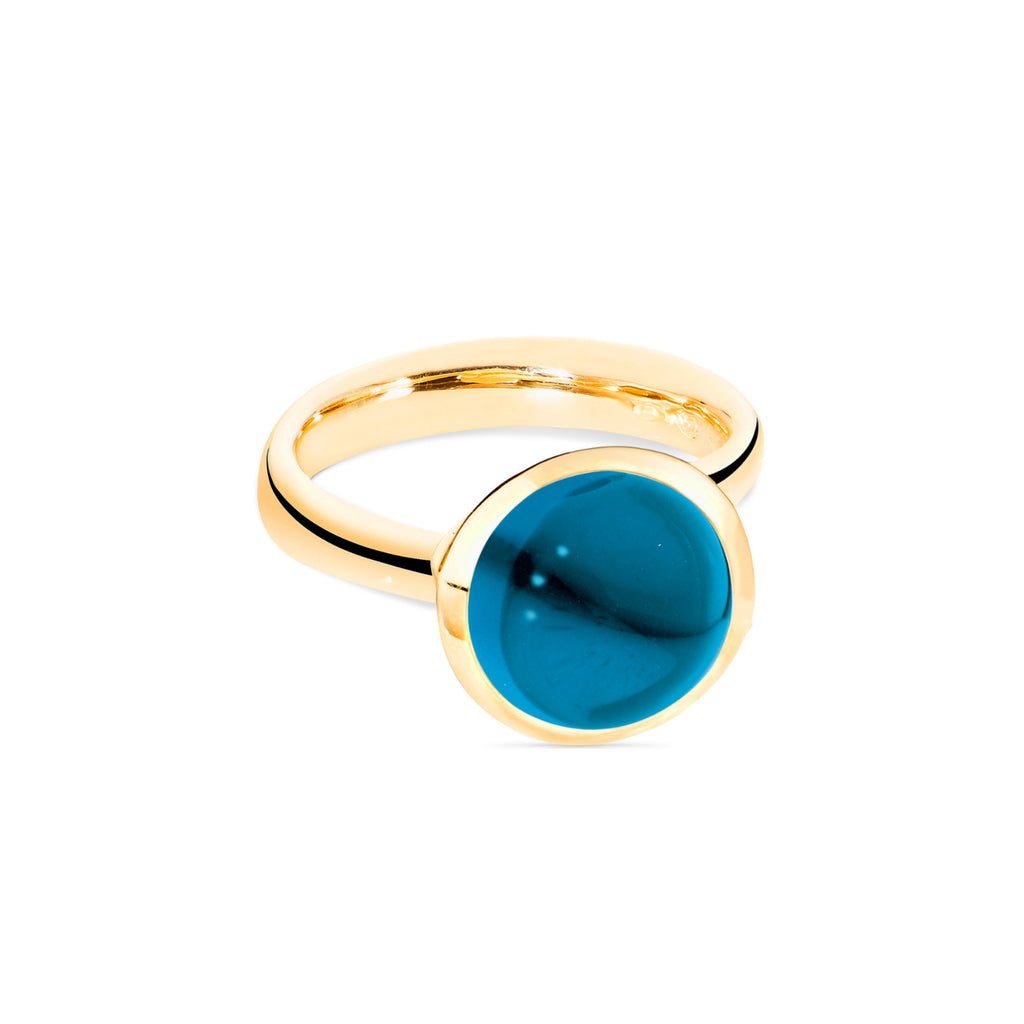 Tamara Comolli BOUTON Ring Large mit London Topas (R-BOU-l-ToLo-yg) aus Gelbgold mit London Topas und Topas