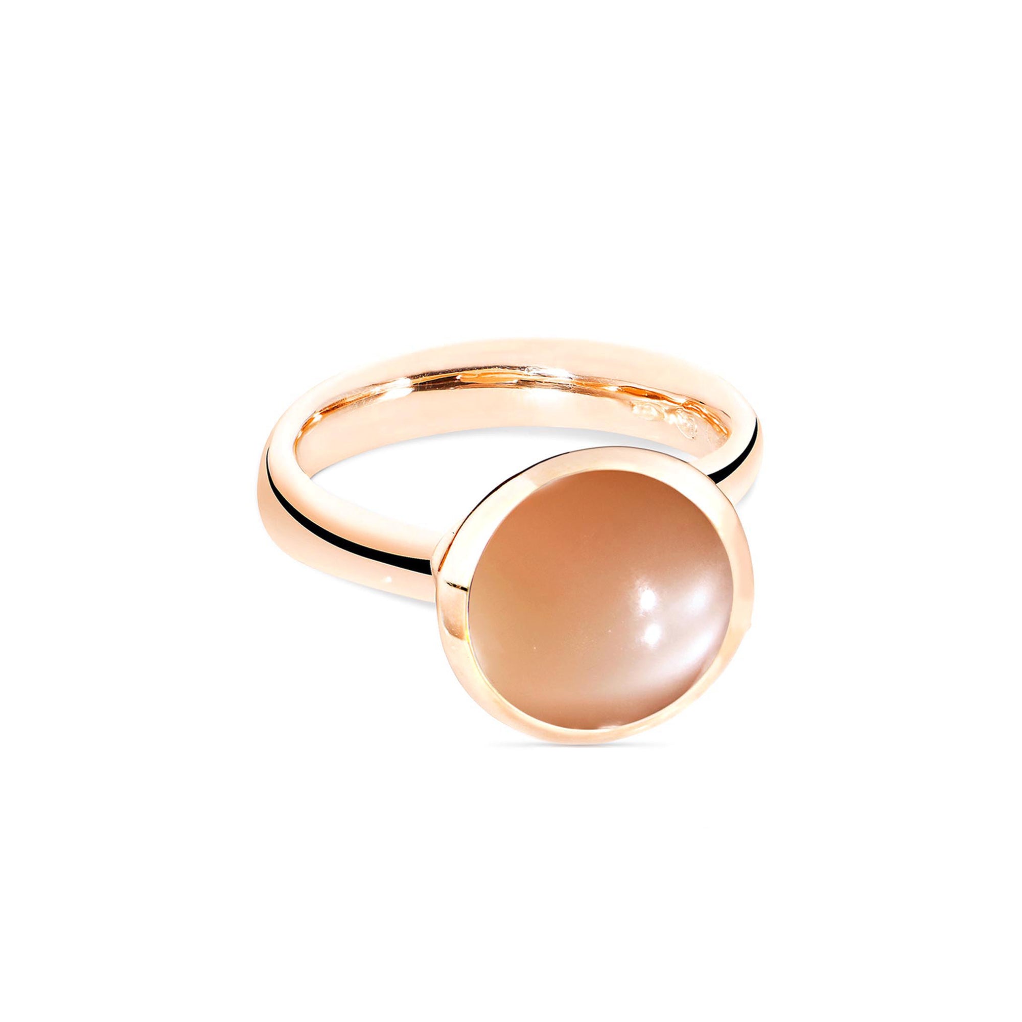 Tamara Comolli BOUTON Ring Large mit Mondstein (R-BOU-l-MoBr-rg) aus Roségold mit Mondstein