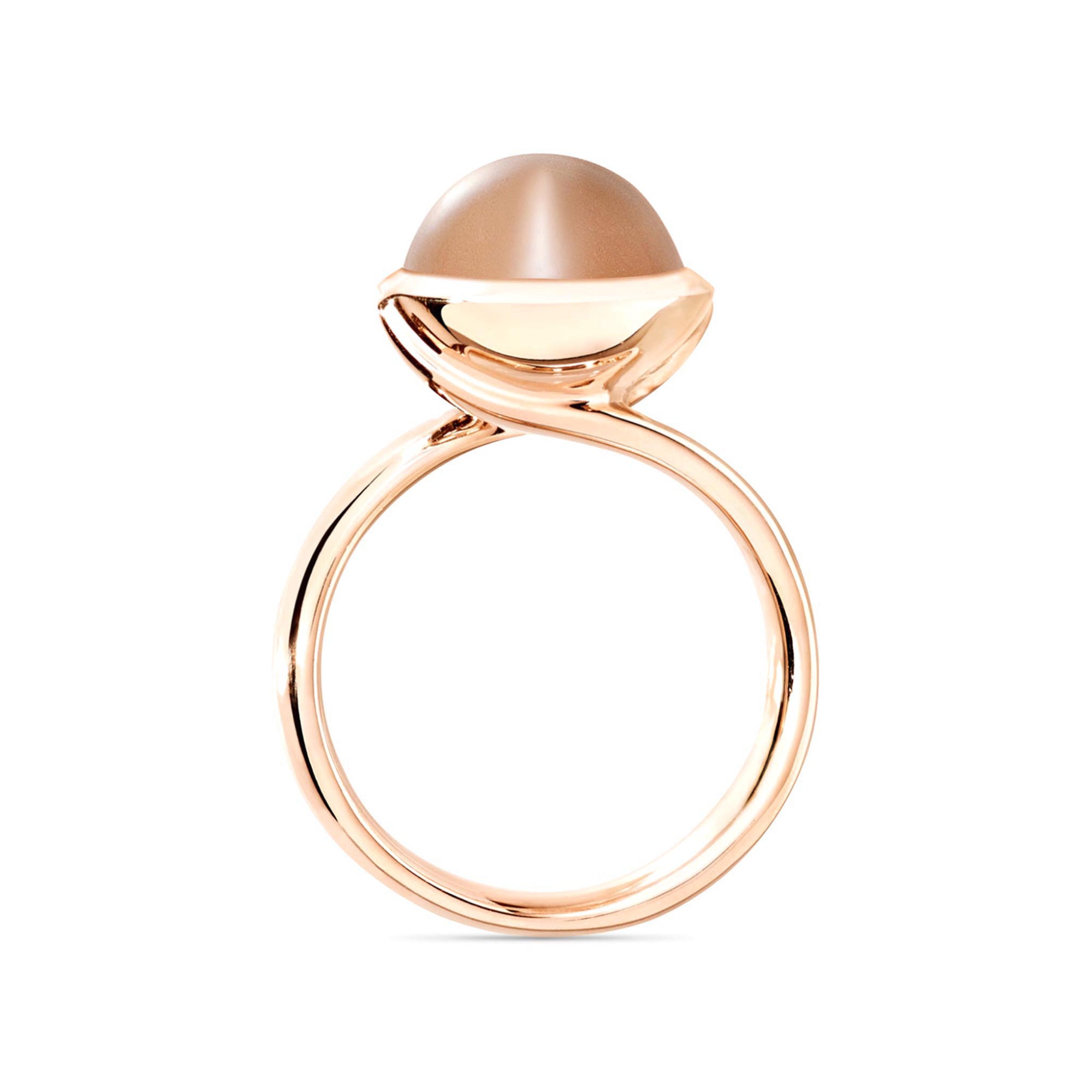 Tamara Comolli BOUTON Ring Large mit Mondstein (R-BOU-l-MoBr-rg) aus Roségold mit Mondstein