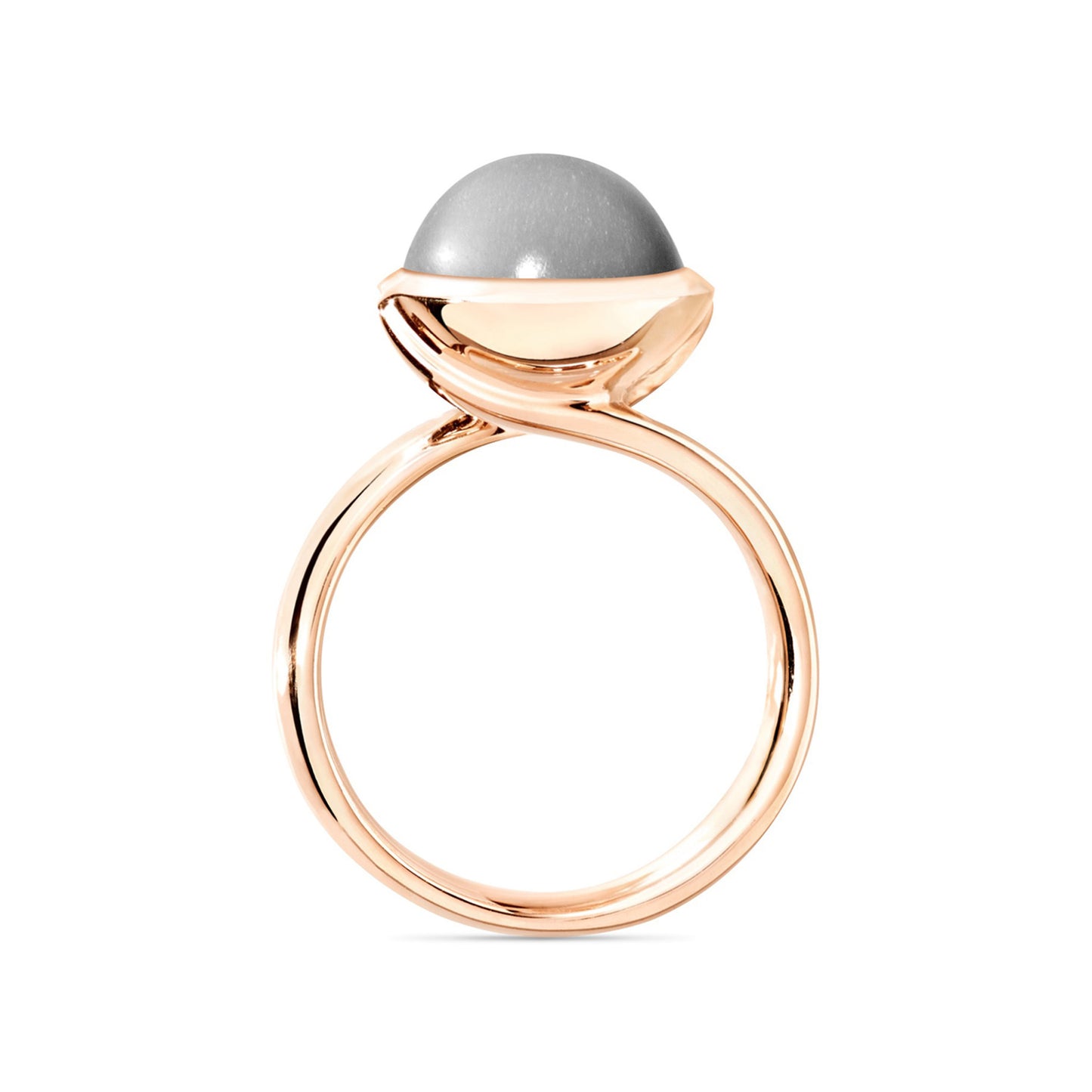 Tamara Comolli BOUTON Ring Large mit Mondstein (R-BOU-l-MoGr-rg) aus Roségold mit Mondstein