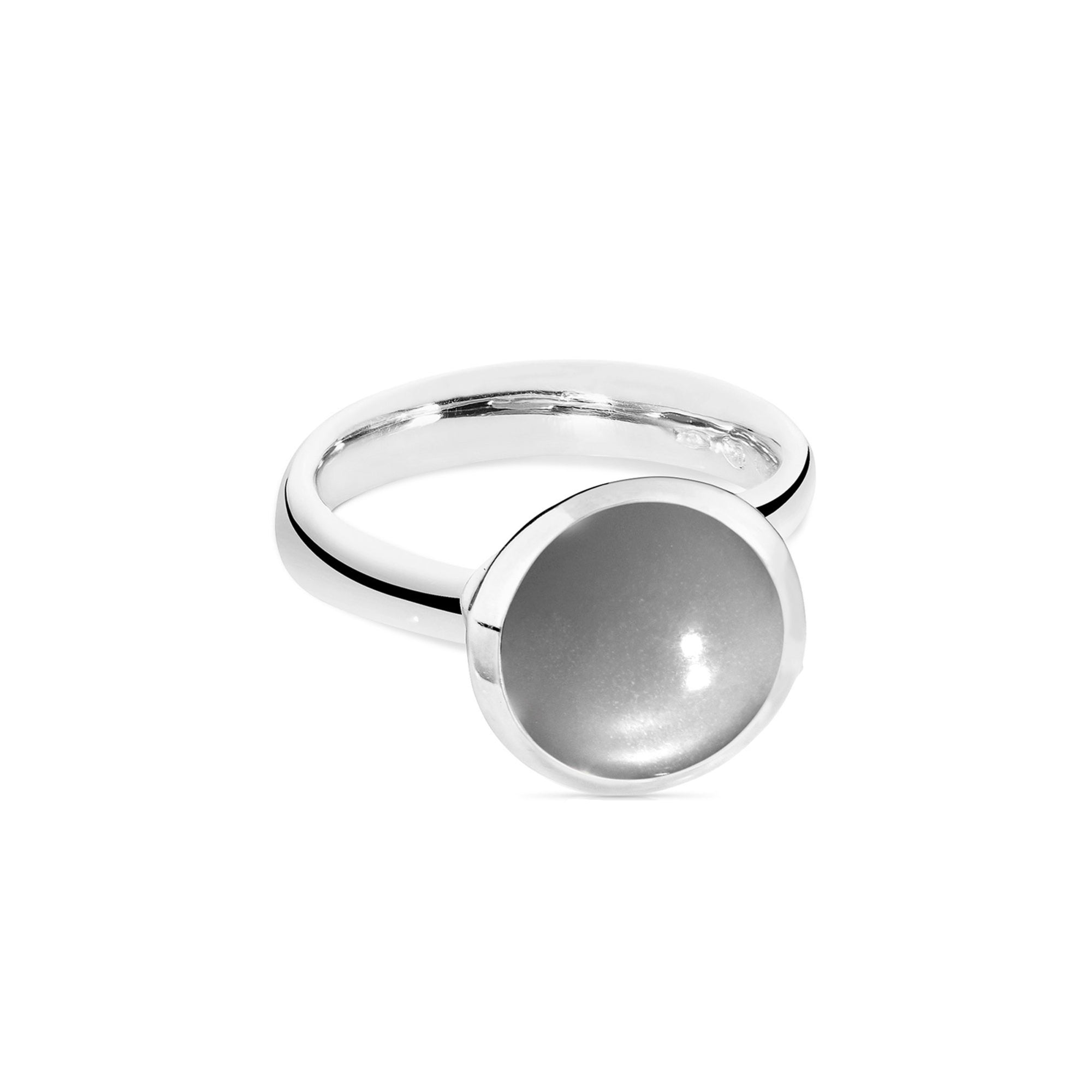 Tamara Comolli BOUTON Ring Large mit Mondstein (R-BOU-l-MoGr-wg) aus Weißgold mit Mondstein