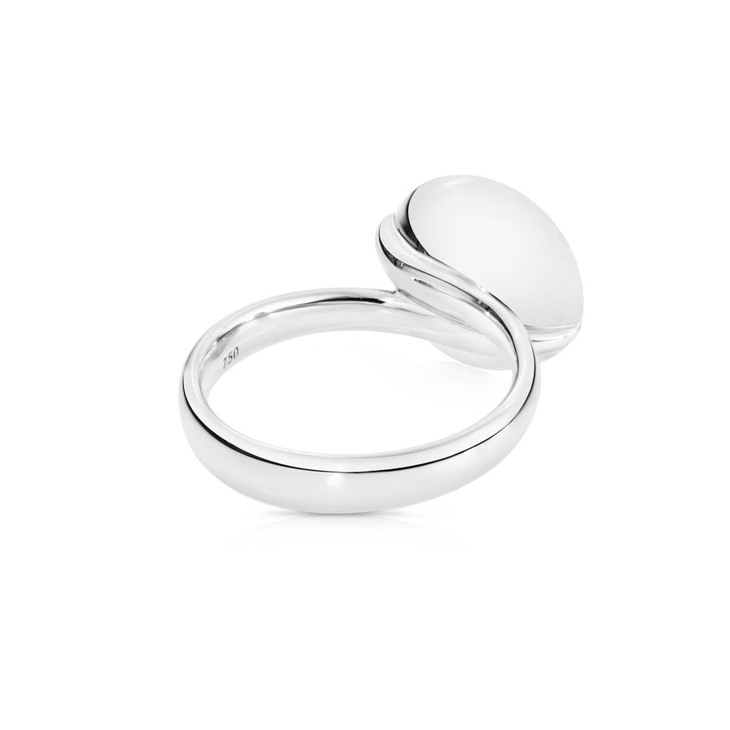 Tamara Comolli BOUTON Ring Large mit Mondstein (R-BOU-l-MoGr-wg) aus Weißgold mit Mondstein