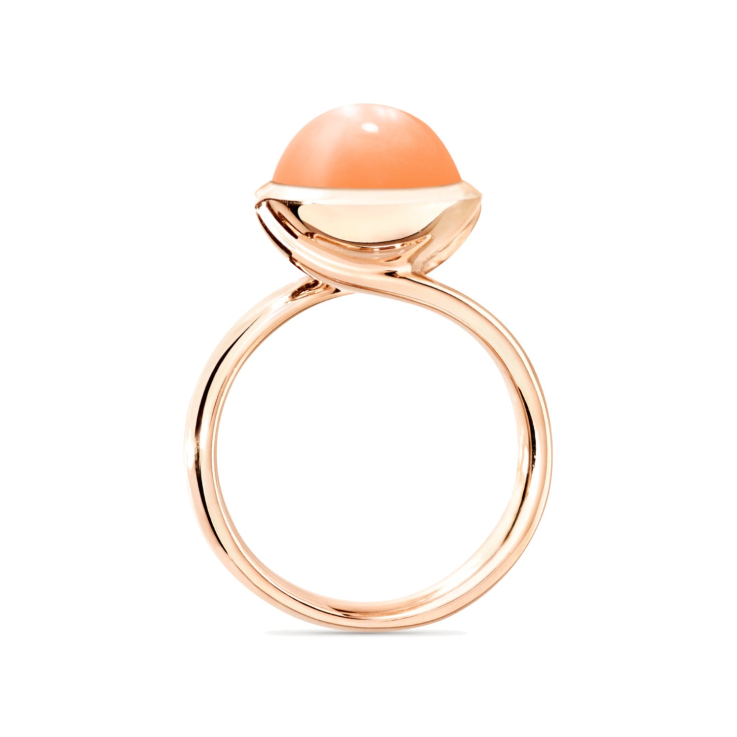 Tamara Comolli BOUTON Ring Large mit Mondstein (R-BOU-l-MoOr-rg) aus Roségold mit Mondstein