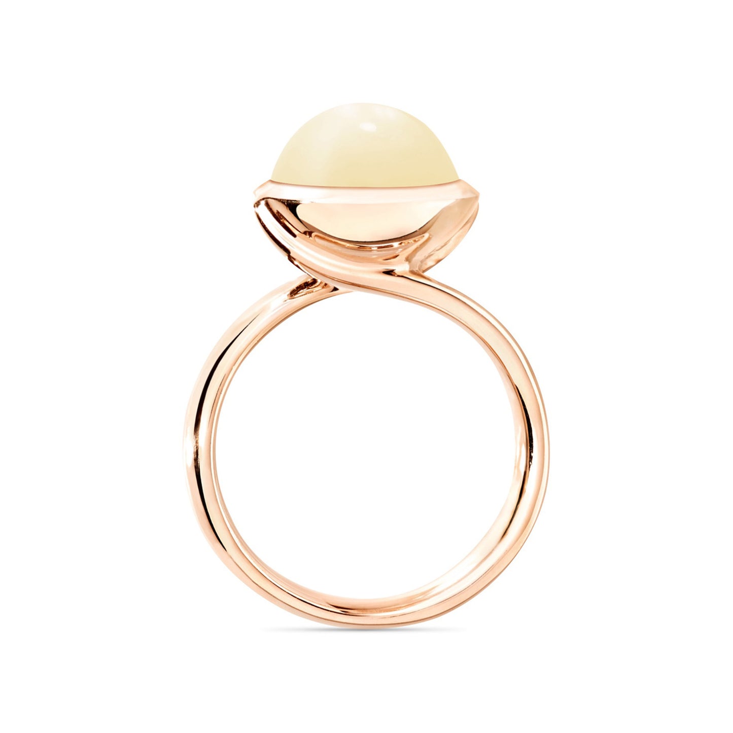 Tamara Comolli BOUTON Ring Large mit Mondstein (R-BOU-l-MoSa-rg) aus Roségold mit Mondstein