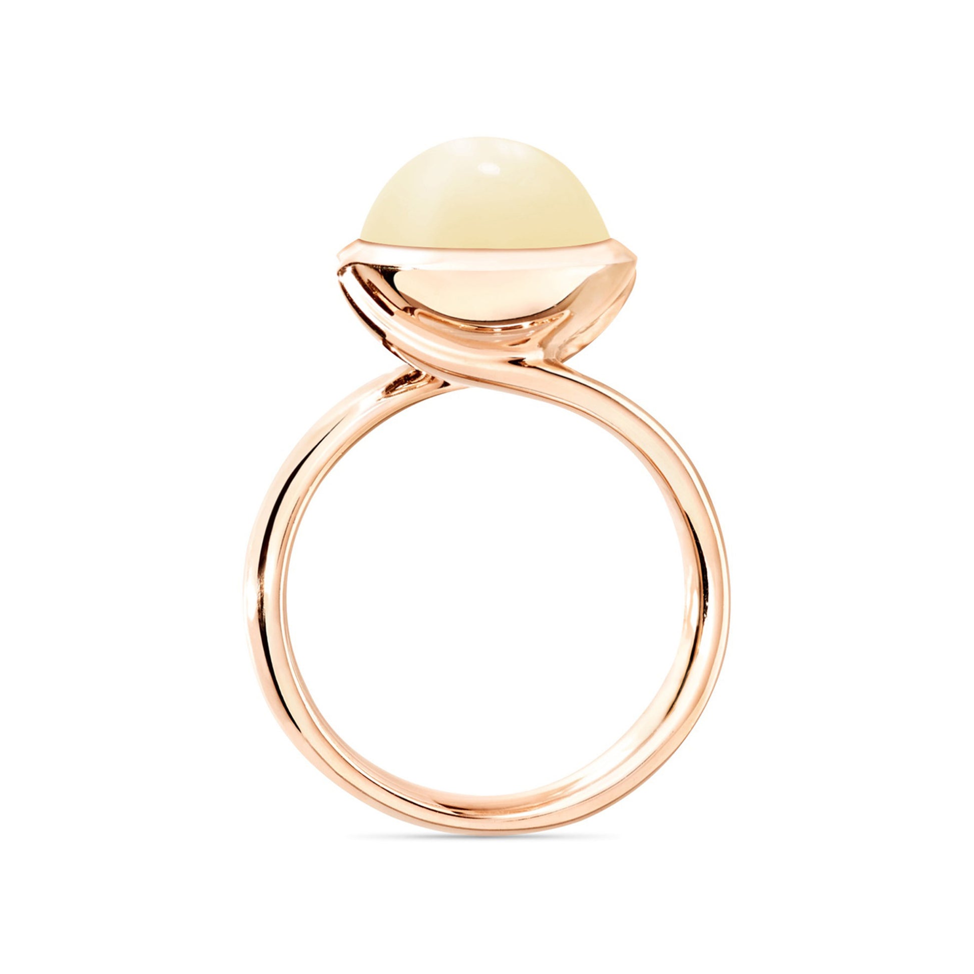 Tamara Comolli BOUTON Ring Large mit Mondstein (R-BOU-l-MoSa-rg) aus Roségold mit Mondstein
