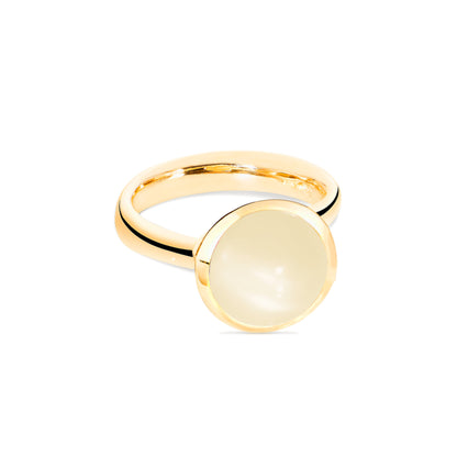 Tamara Comolli BOUTON Ring Large mit Mondstein (R-BOU-l-MoSa-yg) aus Gelbgold mit Mondstein