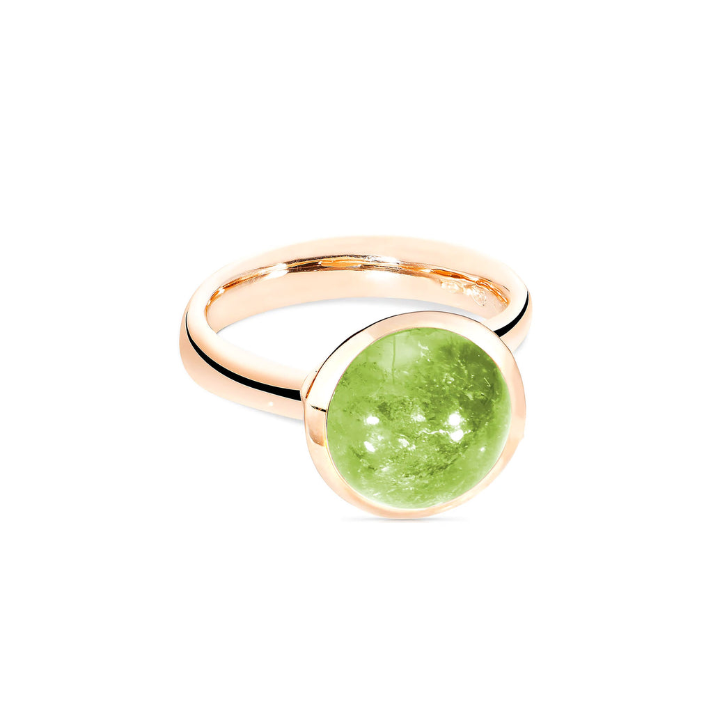Tamara Comolli BOUTON Ring Large mit Peridot (R-BOU-l-Per-rg) aus Roségold mit Peridot