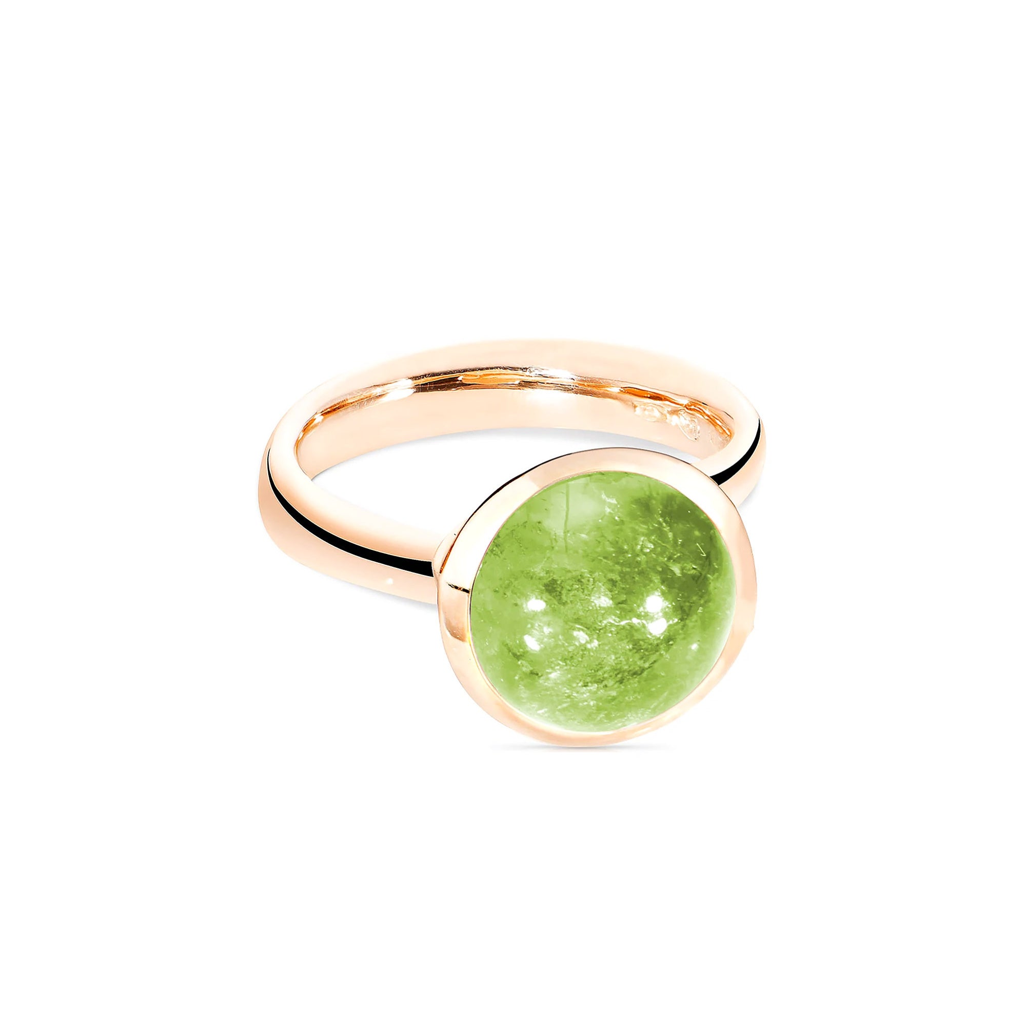 Tamara Comolli BOUTON Ring Large mit Peridot (R-BOU-l-Per-rg) aus Roségold mit Peridot