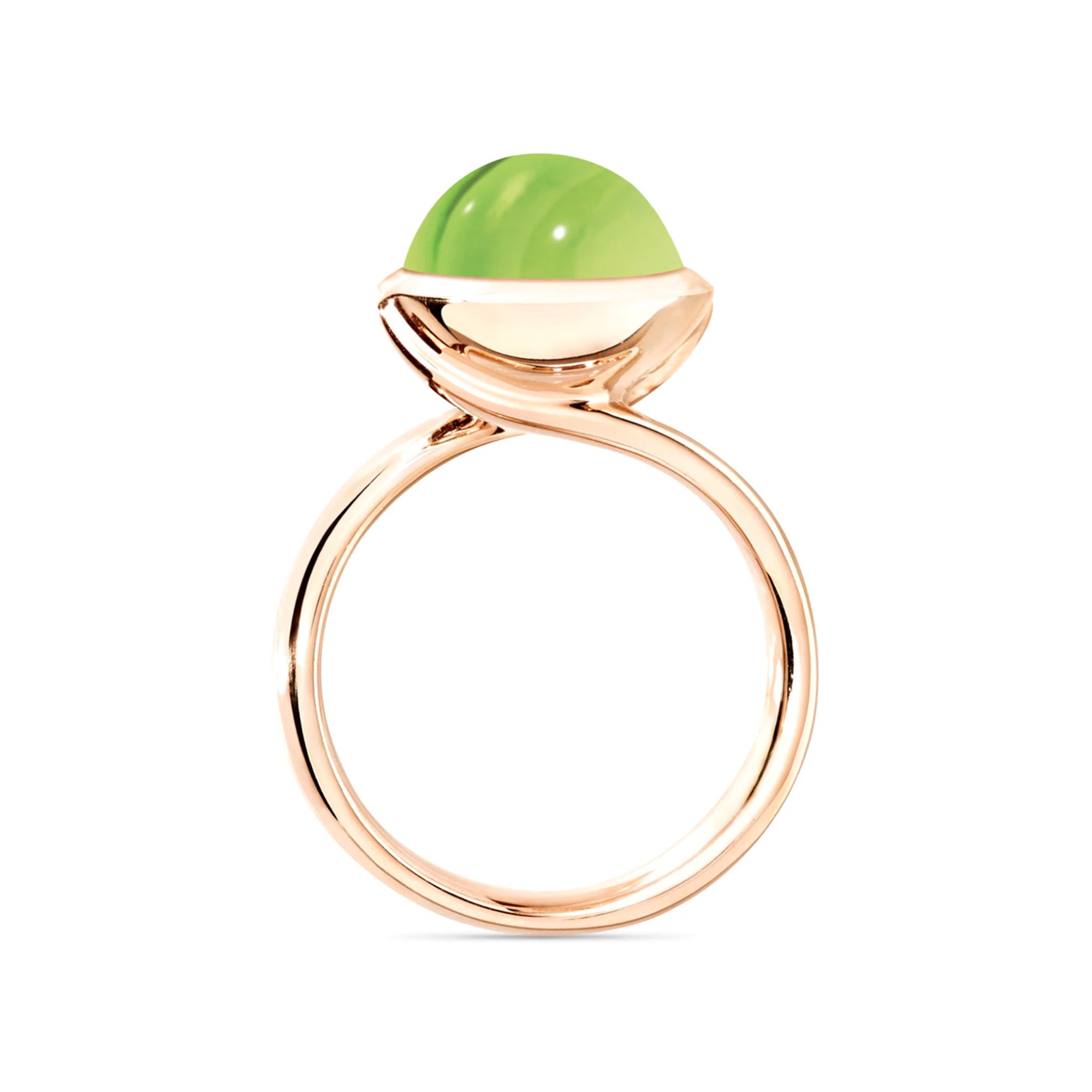 Tamara Comolli BOUTON Ring Large mit Peridot (R-BOU-l-Per-rg) aus Roségold mit Peridot
