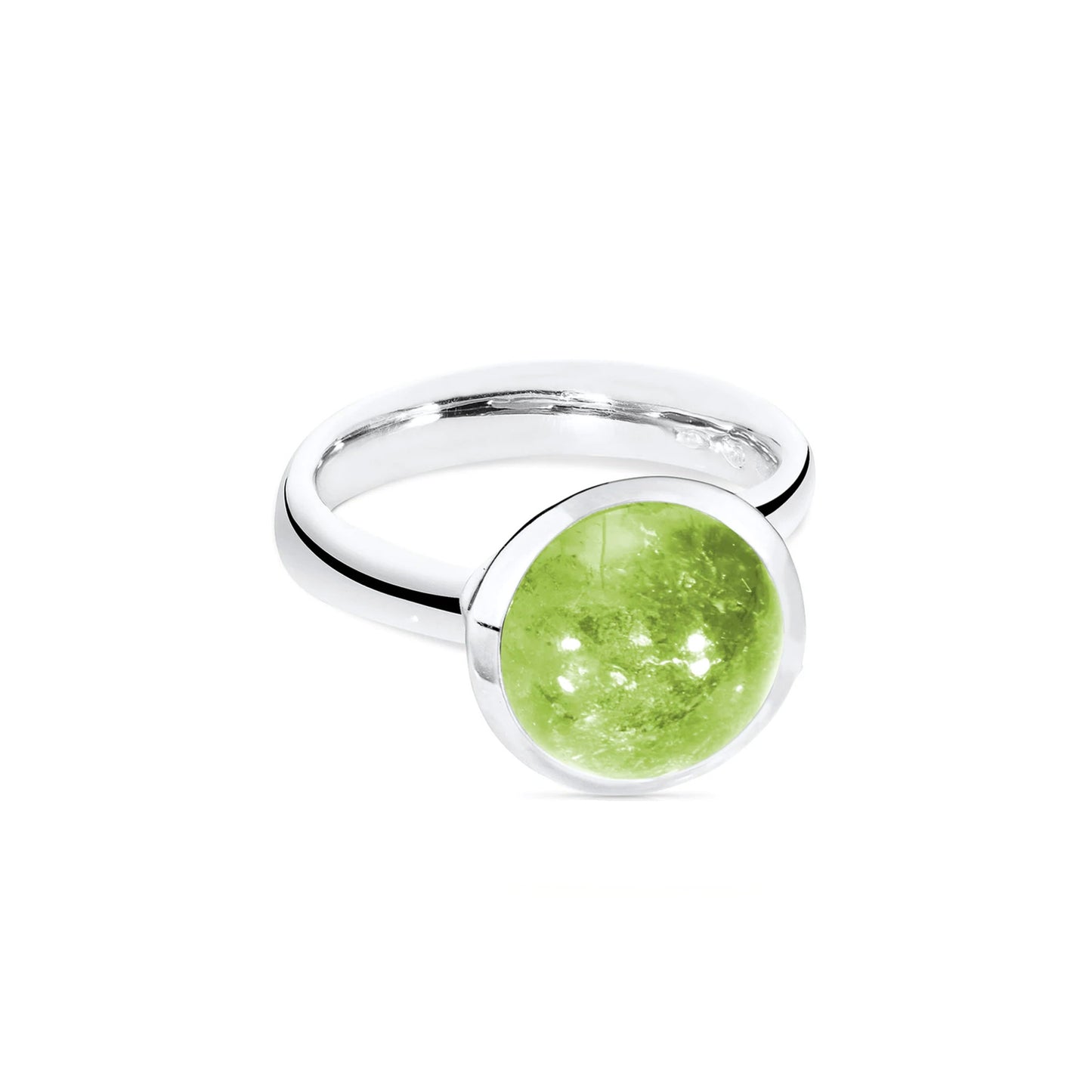 Tamara Comolli BOUTON Ring Large mit Peridot (R-BOU-l-Per-wg) aus Weißgold mit Peridot