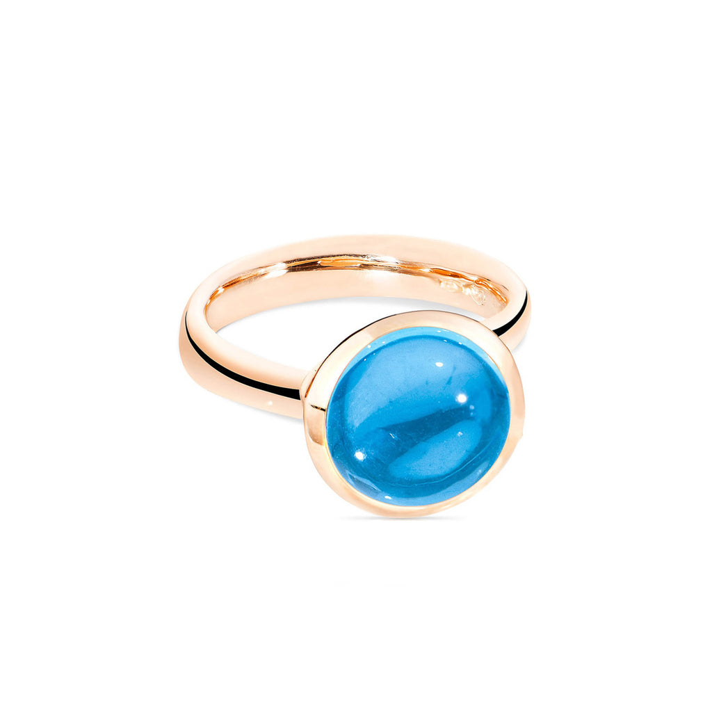 Tamara Comolli BOUTON Ring Large mit Swiss Topas (R-BOU-l-ToSw-rg) aus Roségold mit Topas
