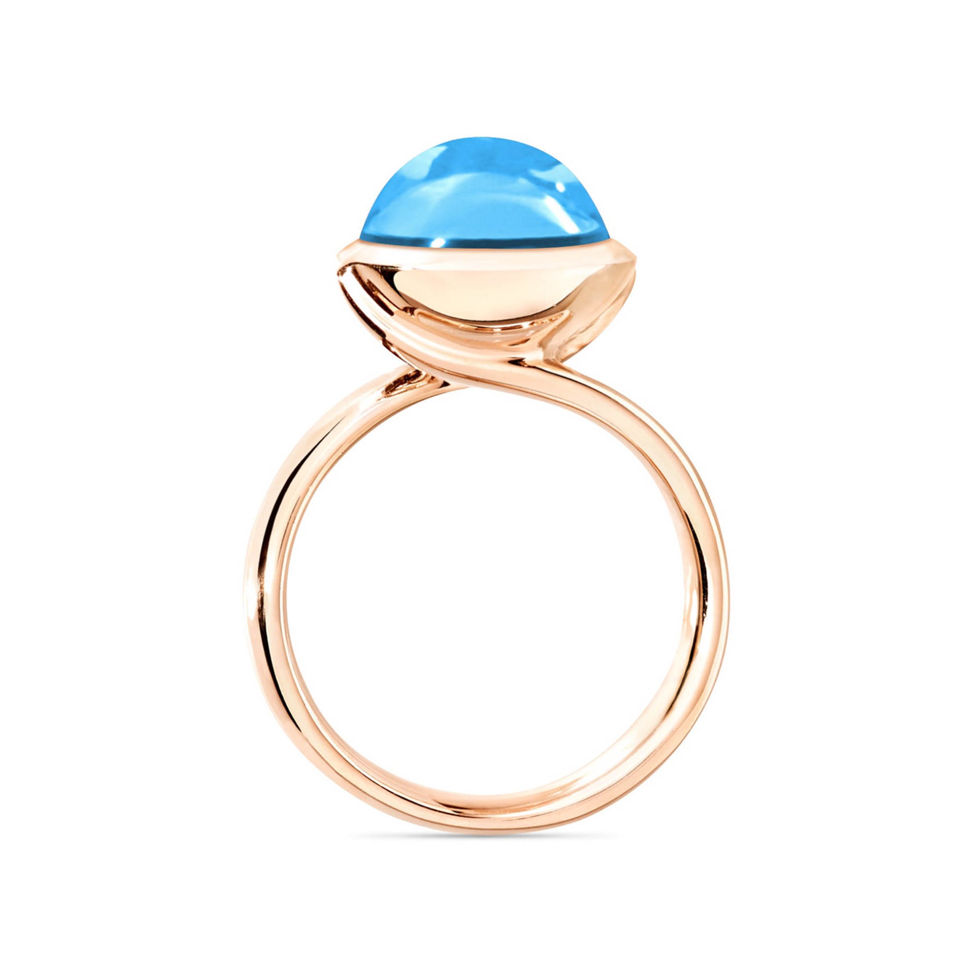 Tamara Comolli BOUTON Ring Large mit Swiss Topas (R-BOU-l-ToSw-rg) aus Roségold mit Topas