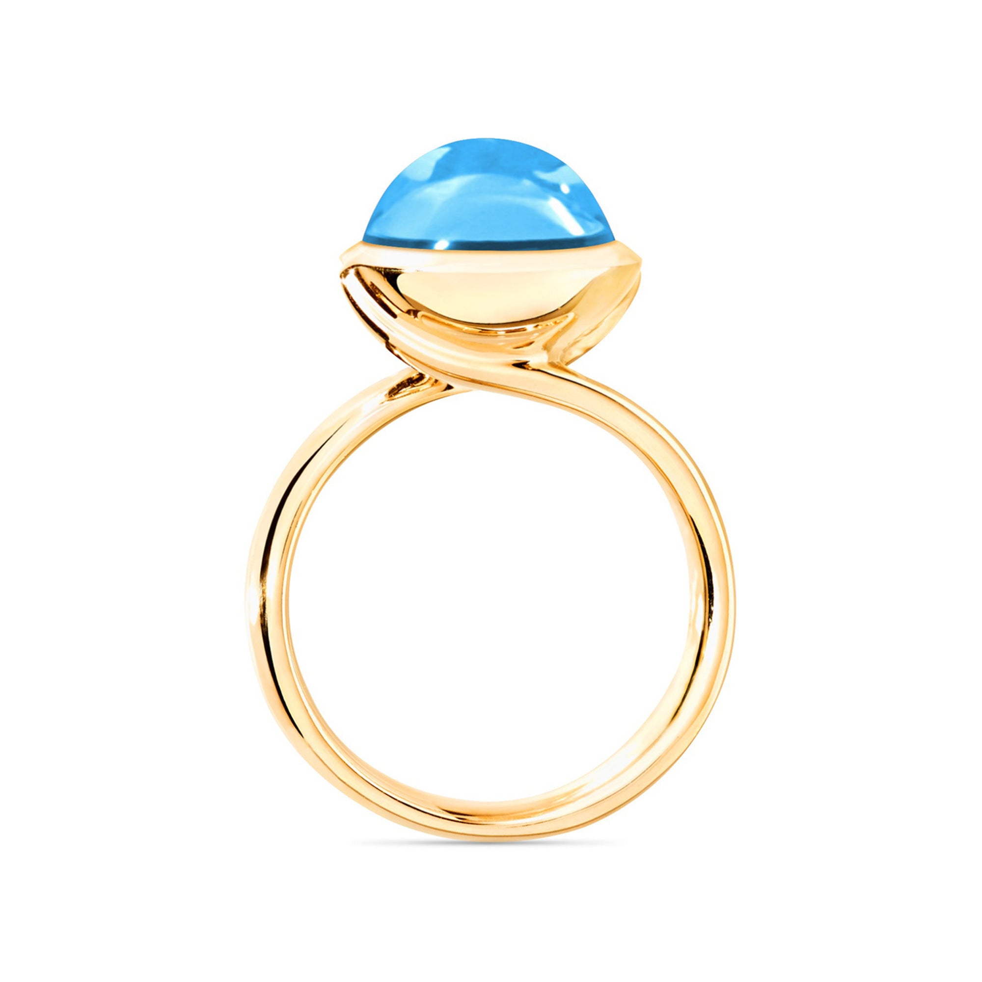 Tamara Comolli BOUTON Ring Large mit Swiss Topas (R-BOU-l-ToSw-yg) aus Gelbgold mit Topas