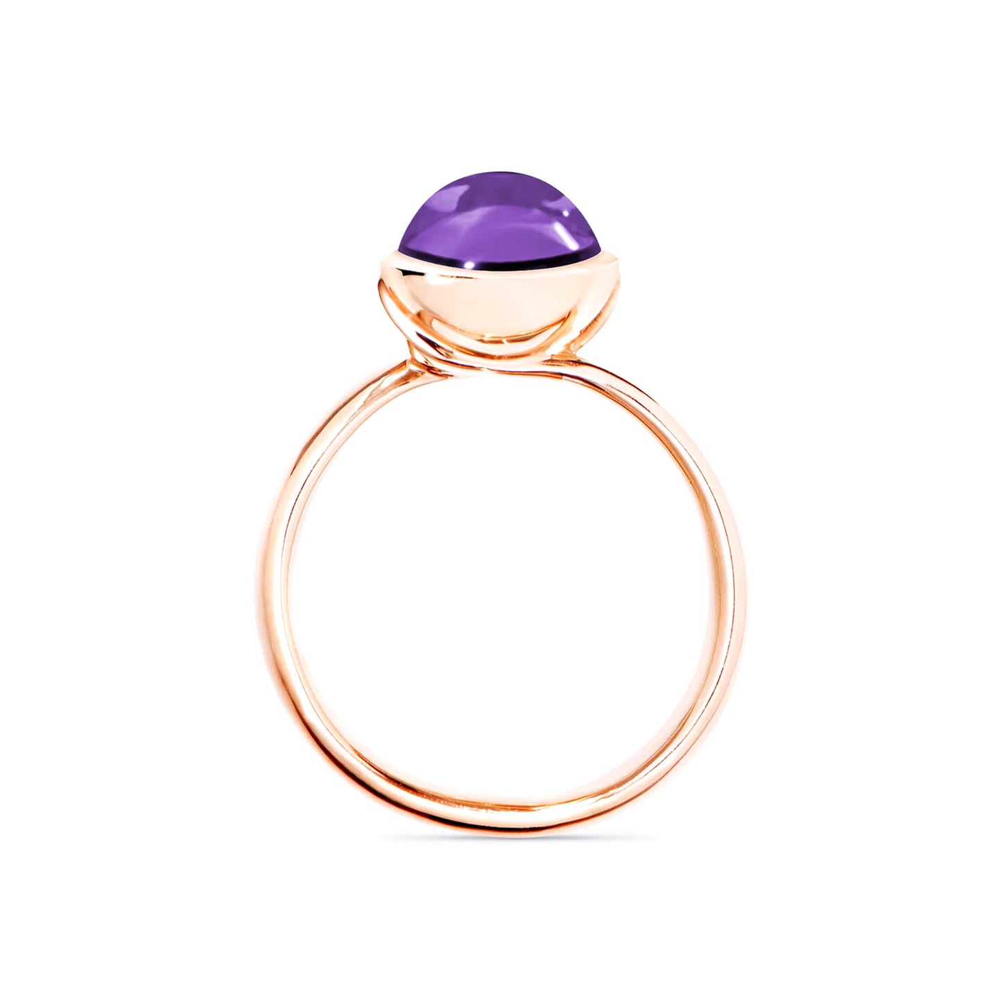 Tamara Comolli BOUTON Ring small Amethyst (R-BOU-s-Am-rg) aus Roségold mit Amethyst
