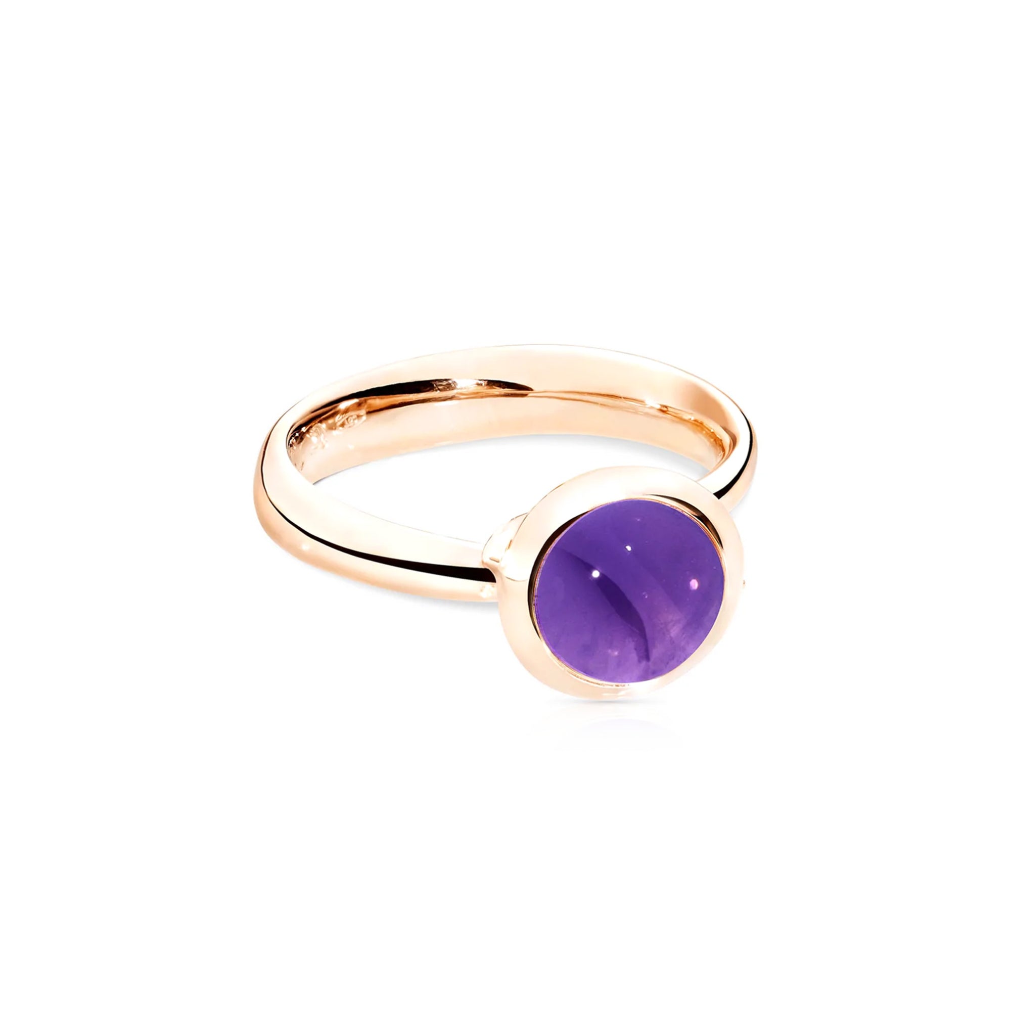Tamara Comolli BOUTON Ring Small mit Amethyst (R-BOU-s-Am-rg) aus Roségold mit Amethyst