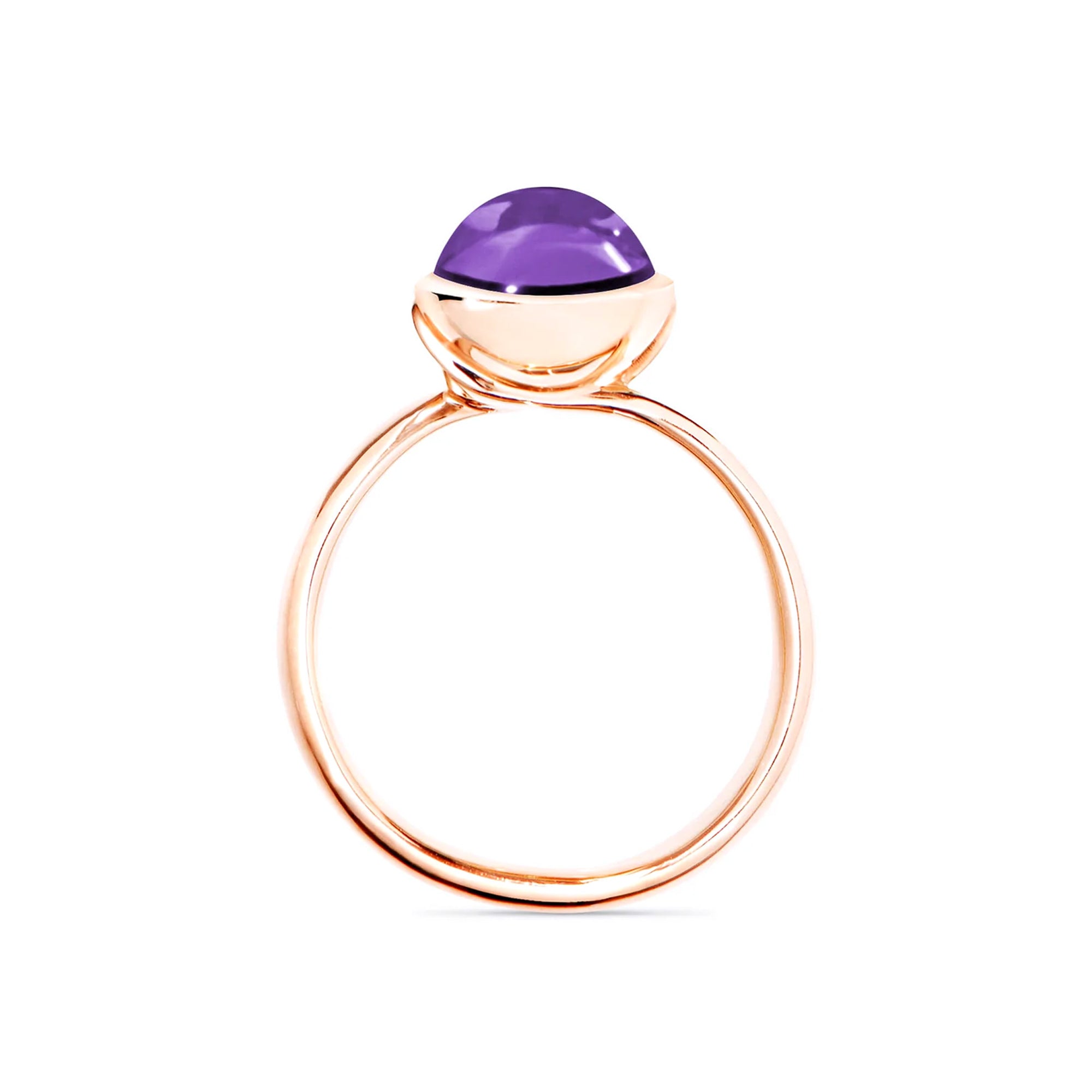 Tamara Comolli BOUTON Ring Small mit Amethyst (R-BOU-s-Am-rg) aus Roségold mit Amethyst