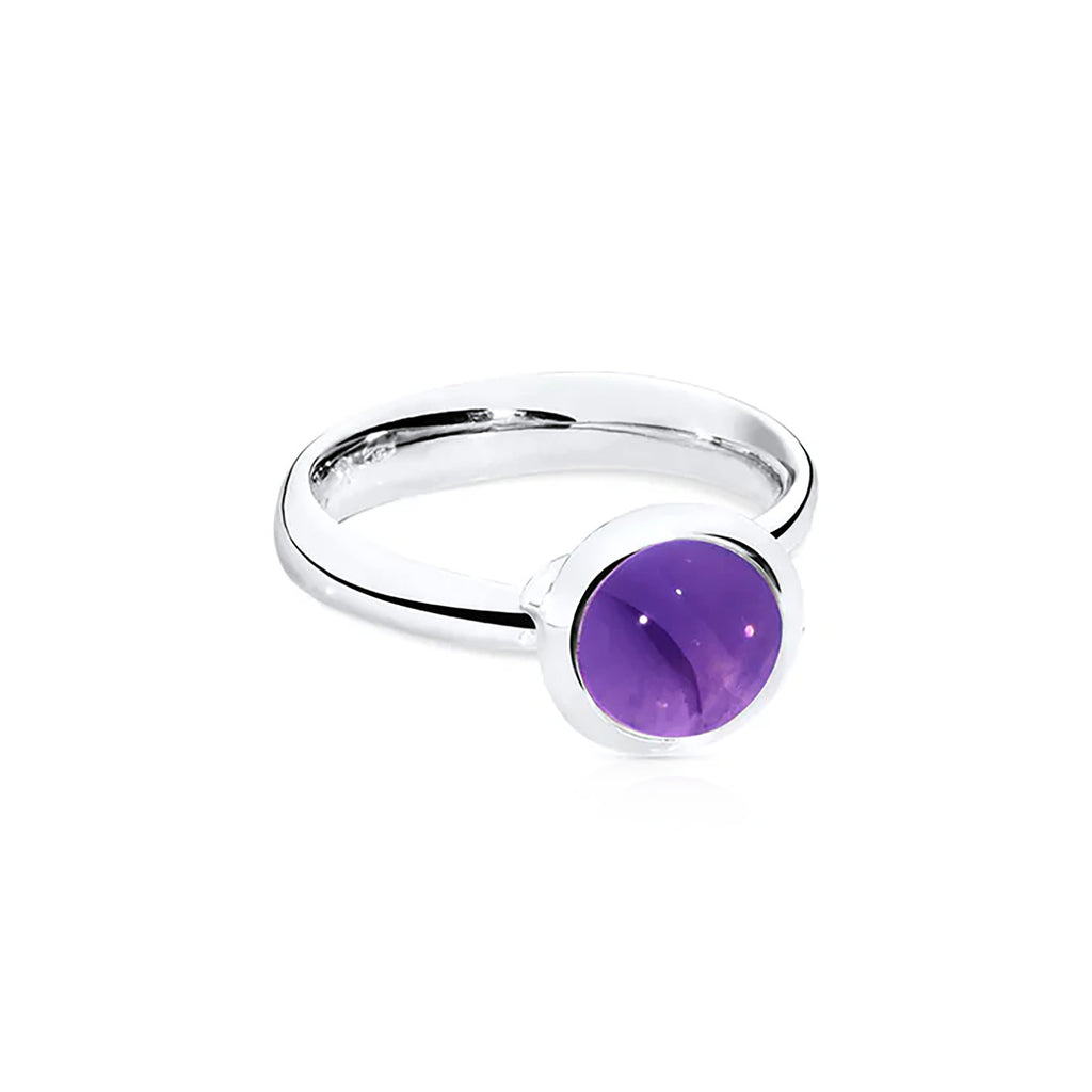 Tamara Comolli BOUTON Ring Small mit Amethyst (R-BOU-s-Am-wg) aus Weißgold mit Amethyst
